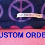 Custom Order: Your Choice Of Fleece Bedding /..