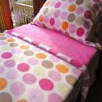 Pink Fleece Bed Set : Toddler / Crib Size Handmade..