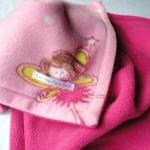 Fleece Toddler / Pink Baby Blanket..