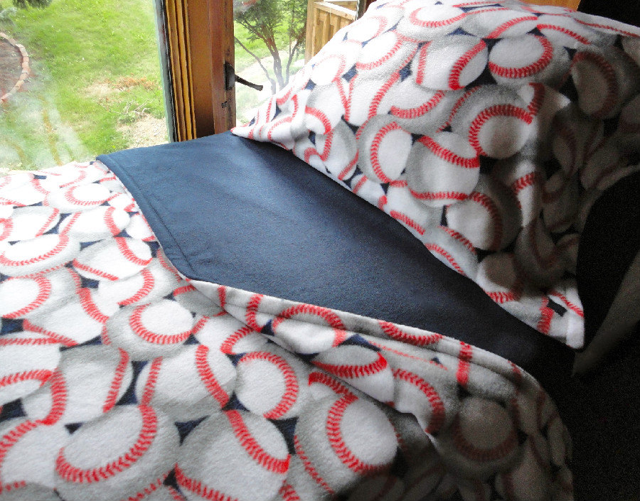 Baseball Dreams For Boys : Cozy Fleece Bedding Fits Cribs & Toddler Beds