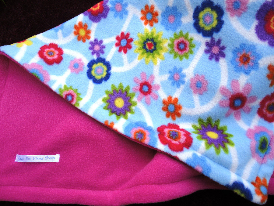 Toddler / Baby Fleece Blanket 'pink Peace' Bug Hug For Girls