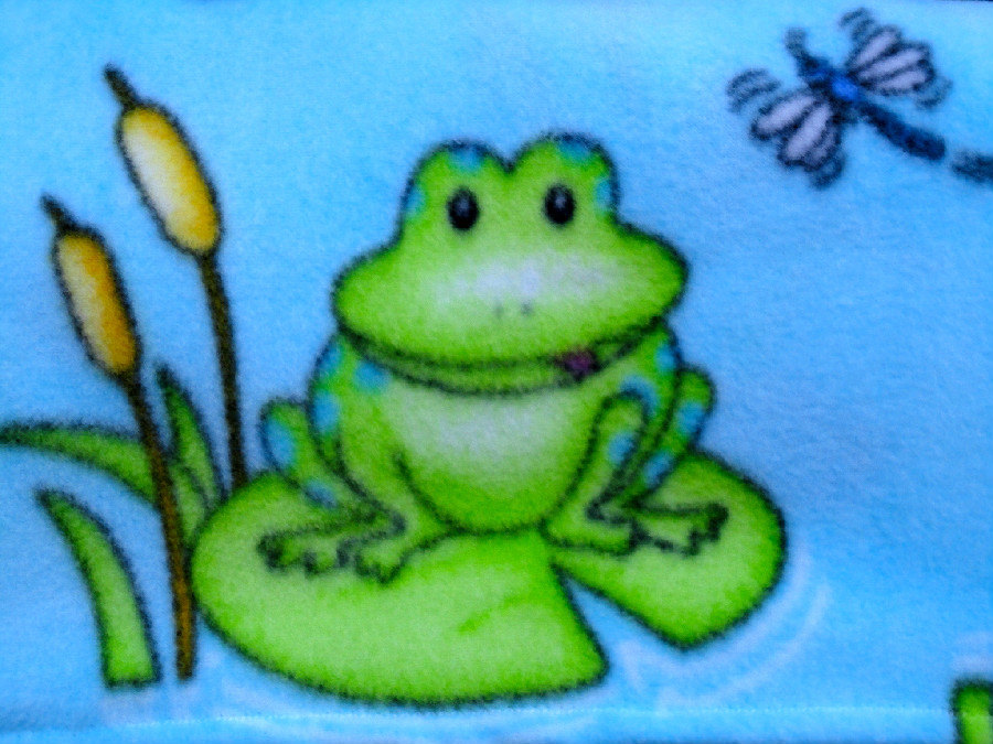 Packnplay Sheets / Playyard Sheet Fleece Bedding For Babies 'frogs, Dragonflies On Lilypads' Fits Pads (27x39 Inches)