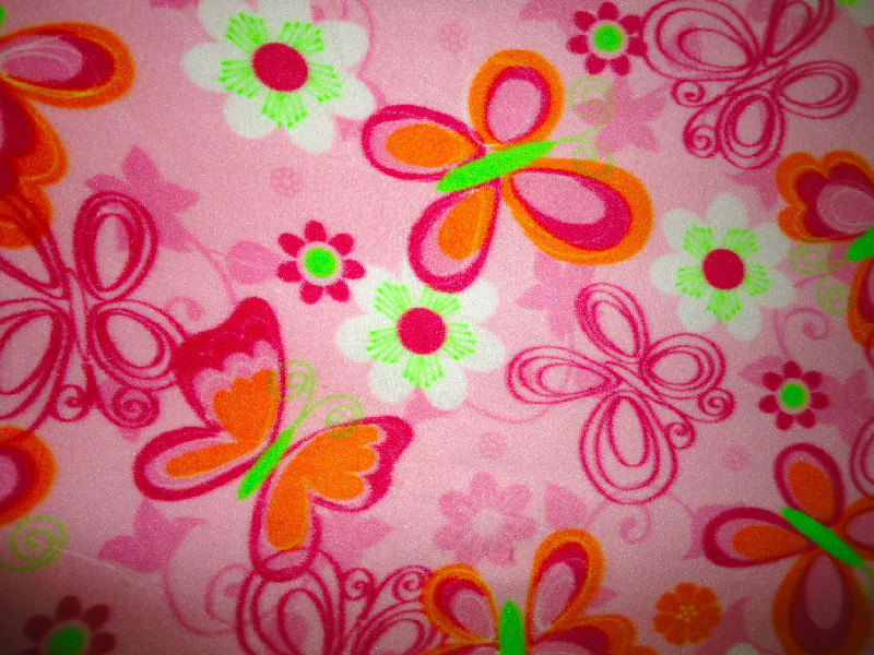 Pink Butterflies For Girls : Cozy Fleece Fitted Sheets Fits Cribs And Toddler Beds